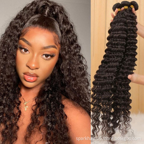 Cheap Vendor Raw China Braided Hair Cuticle Aligned 5 Bundles Brazilian Virgin Human Hair Extensions 10A Deep Water Wave 30 Inch